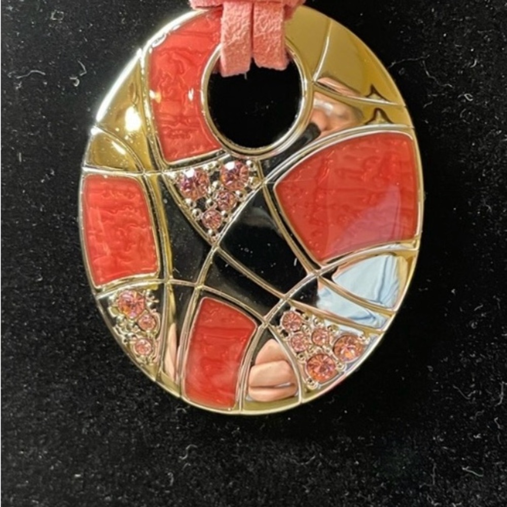 Lia Sophia pendant for necklace.. silver and pink! Very good condition …
